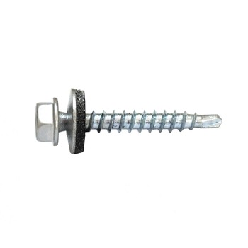 Surub autoforant cap hexagonal si garnitura ZN 6.3x32 mm,Set - 400 bucati